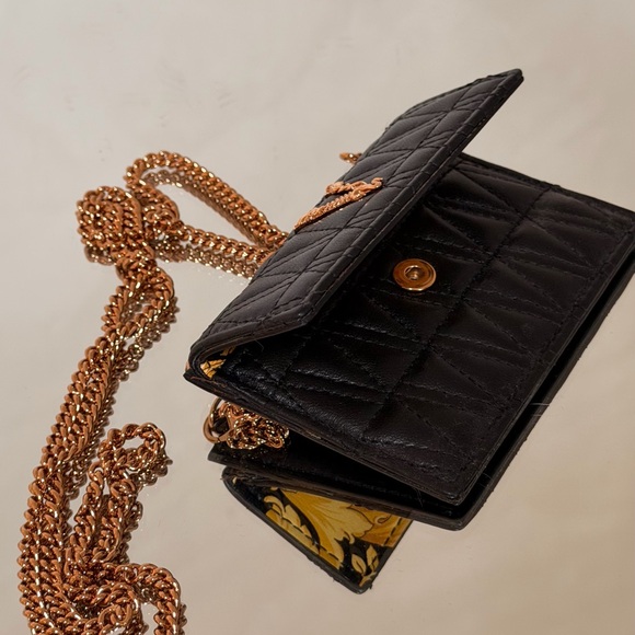 Versace Black Quilted Crossbody with Gold Chain and Medusa V - Picture 7 of 7